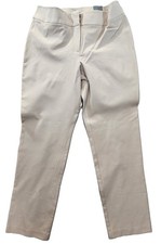 Chico's Original Straight Leg Khaki Trousers Women US Size 10 Tan New picture