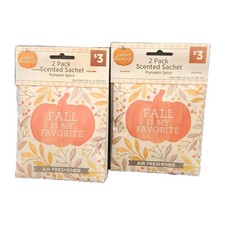 Fall Is My Favorite Pumpkin Spice Sachets 2 Pks 2 Willowbrook New Air Freshener picture
