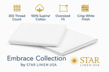 Pillowcases 100% Supima Cotton Hotel Bedding White Embrace Collection - 2 PACK picture