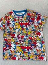 Disney Cakeworthy Alice In Wonderland All Over T-shirt (Women's XL) picture