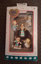 VINTAGE PRECIOUS MOMENTS 2001 MINIATURE ORNAMENTS CHRISTMAS NIB NEW picture