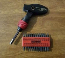NEW CRAFTSMAN PROFESSIONAL RATCHETING MAGNETIC ANGLE SCREWDRIVER + BIT SET 47473 picture