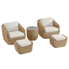 CHITA Patio Wicker 360° Swivel Chairs w/ Removable Cushion Backyard Rattan Chair picture