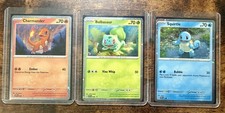 Pokemon151 Promo Charmander SWIRL Squirtle DOUBLE SWIRL Bulbasaur Cosmos Holo NM picture
