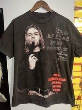 Rare 1996 Vtg Tee Grunge Punk Kurt Cobain Bootleg Band Rap Tee XL Nirvana Y2K US picture