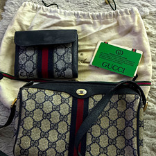 Gucci GG Supreme Web Stripe Crossbody Bag + Wallet Set, Dust Bag, Small picture
