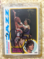 Topps 1978-79 Pete Maravich New Orleans Jazz Autographed 2nd Team All-Star #GRD picture