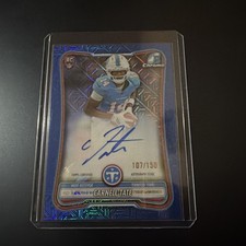 Topps 2026 Bowman blue mojo Carnell Tate RC On Card Auto /150 BCRA-CT picture