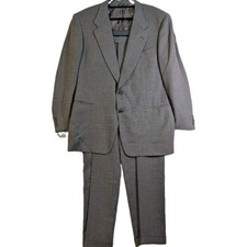 VTG 90's Canali Gray Brown 2 Piece Wool Suit EU 58L/ US 48L picture