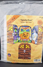 VTG NOS Design Works Crafts Spooky Door Table Décor Plastic Canvas Kit 3703 picture