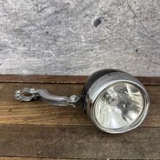 Vintage CEV Bicycle Headlight Black Bullet Lamp Handlebar Made Italy Bike Mount picture