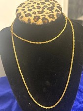 Vintage Signed Trifari Gold Tone 28” Chain Necklace picture