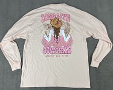 Simply Southern Shirt Womens Extra Large XL Pink Crewneck Cowgirl Casual NEW picture