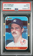 DOUG DRABEK RC 1987 Donruss #251 Pittsburgh Pirates PSA 10 picture