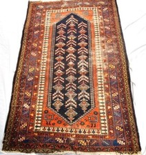 Pre 1900's ANTIQUE CAUCASIAN Tribal Prayer RUG  Hand Knotted Bird 6'4