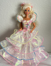 1995 Happy Birthday Barbie Doll Iridescent Gown Loose picture