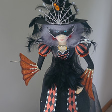 pier 1 Sarafina smoke Witch Figurine, Multicolor Freestanding Fabric  Decor picture