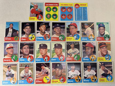 1963 Topps Vintage HIGH NUMBER Baseball Cards Lot of 25 Mostly High Grade Cards picture