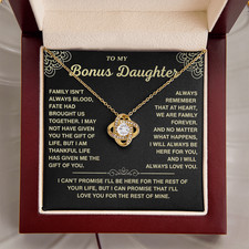 To My Bonus daughter Birthday Graduation Heart Necklace Meaningful Gift from dad picture