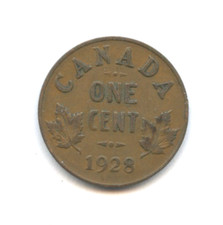 1928 Canada Small Cent, Nice Fine Condition,  picture