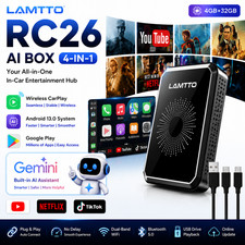 LAMTTO 4in1 Wireless CarPlay Adapter w/ Goo-gle Play & Gemini Al Wireless Dongle picture