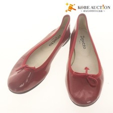 REPETTO Patent Leather Ballet Flats Red Women 36.5 CUIR VERITABLE Flat Shoes picture
