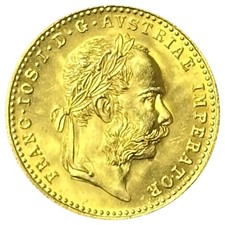 1915 Austria Gold 1 Ducat Coin, Mint Condition picture