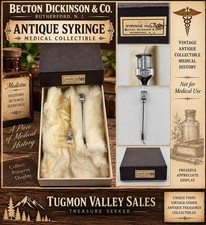 Antique Becton Dickinson BD Syringe No. 5815 Original Box Medical Collectible picture