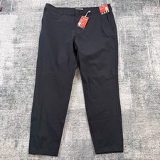 Birddogs Jeff Pesos Pants Mens 38x30 Black Flex Chino Slim Unlined Commuter NEW picture