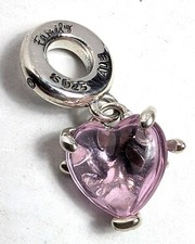 Authentic Pandora Charm, Pink Family Tree and Heart Dangle,  #792654C01 picture