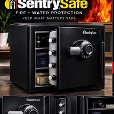 SentrySafe SFW123CSBLK 1.23 cu ft Black Fire/Water Safe 60 Min Electronic Combo picture