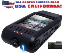 NEW LUKAS QVIA V900-2CH Dual FHD Dash Cam 3.5in Touchscreen GPS ADAS 16GB picture