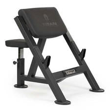Titan Fitness Seated Preacher Curl Bench, Max Load 250 LB, Bicep Curl Support picture