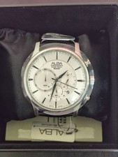SEIKO ALBA Quartz Chronograph White Dial 50m Box Manual Unused picture