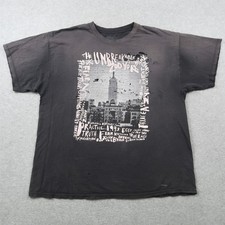 Vintage Zoo York Unbreakable City NYC Graphic T-Shirt Mens XXL Black Distressed picture