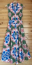 Boden Women’s Size 6 Amy Geometric Floral Sleeveless Midi Shirt Dress picture