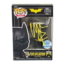 Christian Bale Signed Fear Gas Batman Funko Pop 532 Autograph Beckett Authentic picture