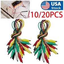 20PCS Alligator Clips Test Leads Set, 5-Color 21.5