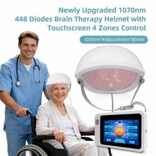 Touchscreen 448Diodes 1070nm NIR Light Therapy Brain Helmet 4-Zone for Alzheimer picture