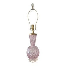 Murano Glass BAROVIER TOSO Table Lamp Pink with metallic flecks Italy. Stunning  picture