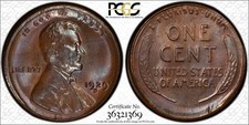 1929 S Lincoln Cent Broadstruck Mint Error PCGS MS 64 BN PQ picture