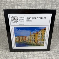 Nautilus Wooden Jigsaw Puzzle Rush Hour Venice Adults 300 Piece Sealed 14 x 10.5 picture