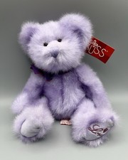 Vintage Russ Berrie Aphrodite PurpleLavender Teddy Bear Love Heart Plush picture
