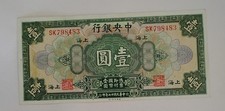 China, Central Bank of Shanghai, China 1 Dollar Shanghai 1928 Very Nice picture