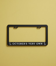October's Very Own OVO License Plate Frame - Black Powder Coated Metal picture