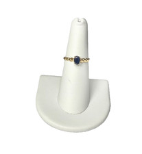 10 KT Gold .57 CT Topaz Ring Size 6.5 - Heart Of The Ocean Jewelry picture