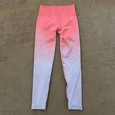 Gymshark Adapt Ombre Coral Pink Purple Seamless Workout Leggings Women's Size XS picture