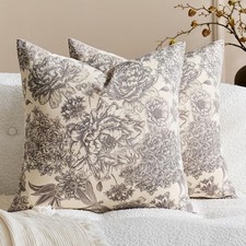 Floral Vintage Pillow Covers 22x22 Inch Set 22