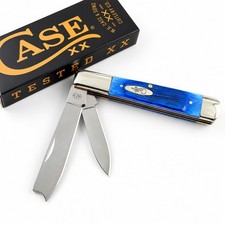 Case XX 25583 Razor Jack Caribbean Blue Jigged Bone Stainless Steel Pocket Knife picture