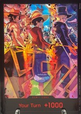• Ace Luffy Sabo • DON Card 3rd Anniversary Holo Promo Foil TCG NM picture
